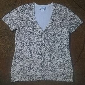 Chaus Silk Blend Cheetah Sweater